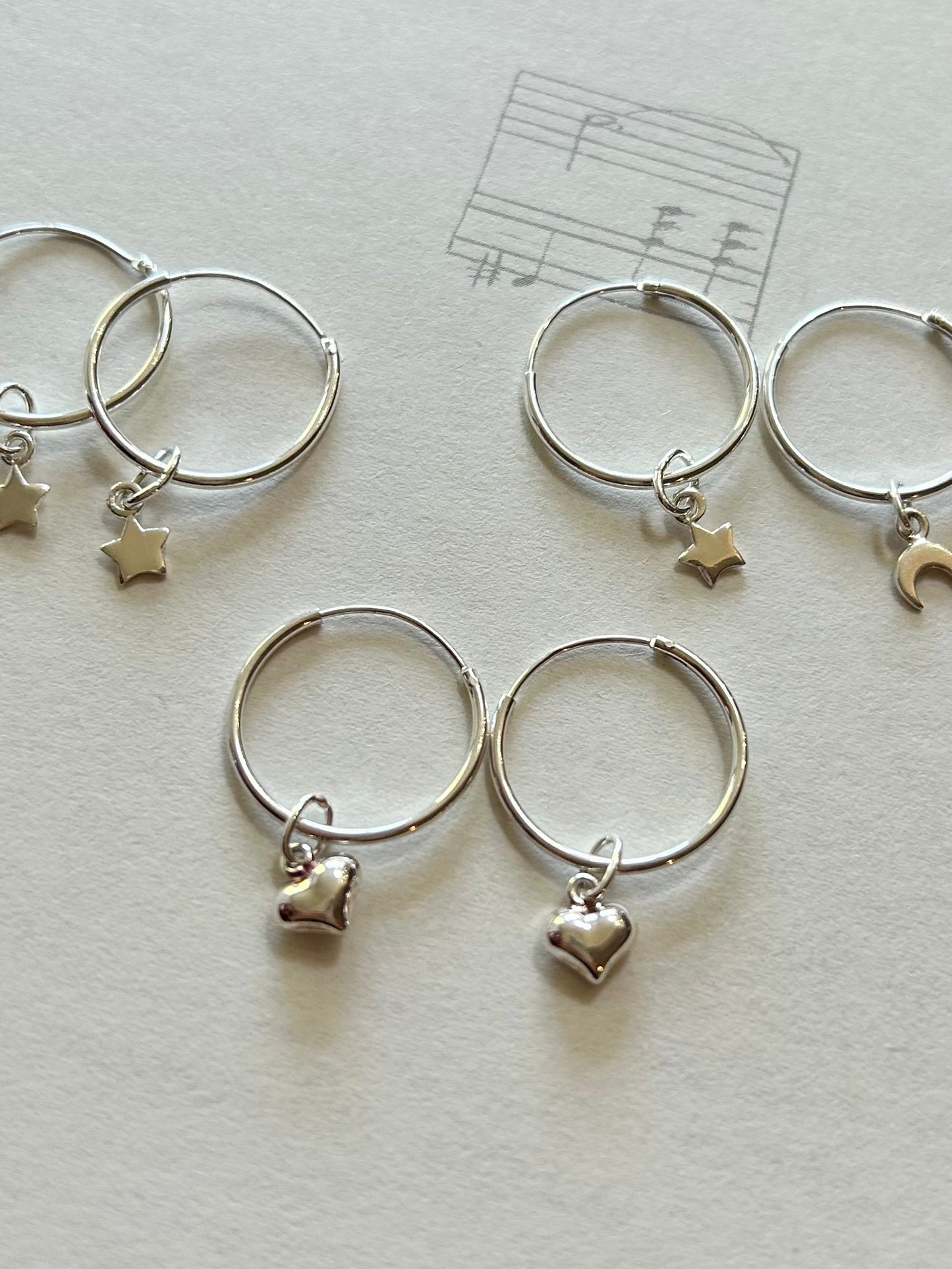 Star and moon sleeper hoops