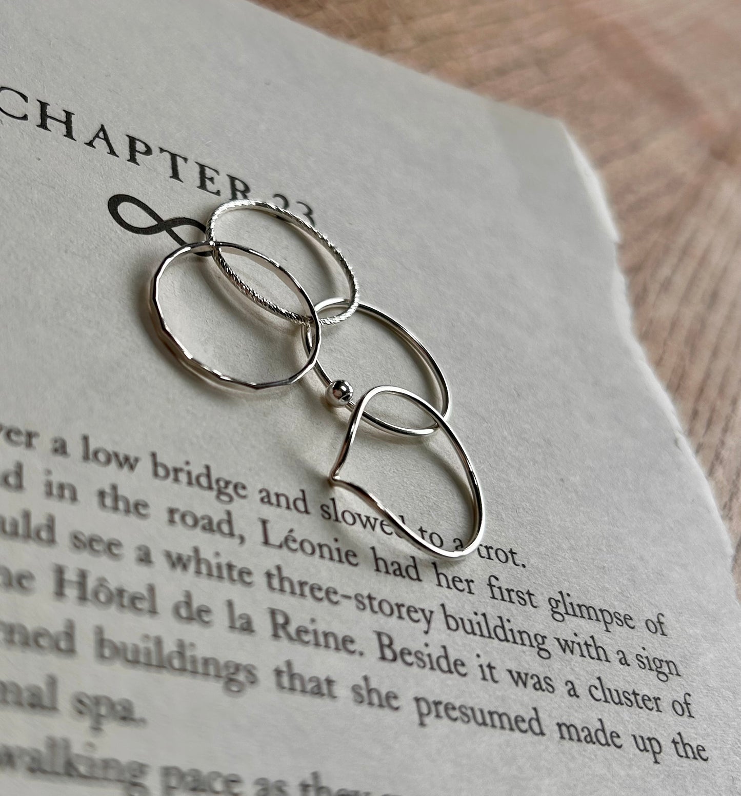Wishbone ring (sterling silver) Ring size J