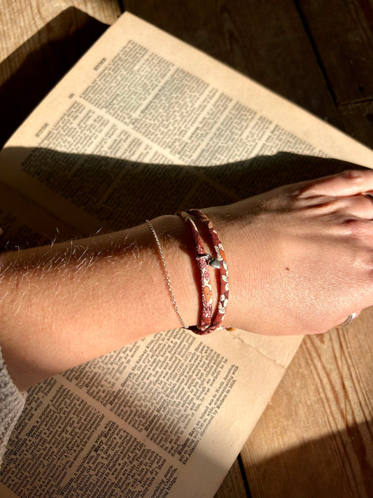 Fabric bracelet…Liberty of London (solid heart) Ciara Autumn ✨