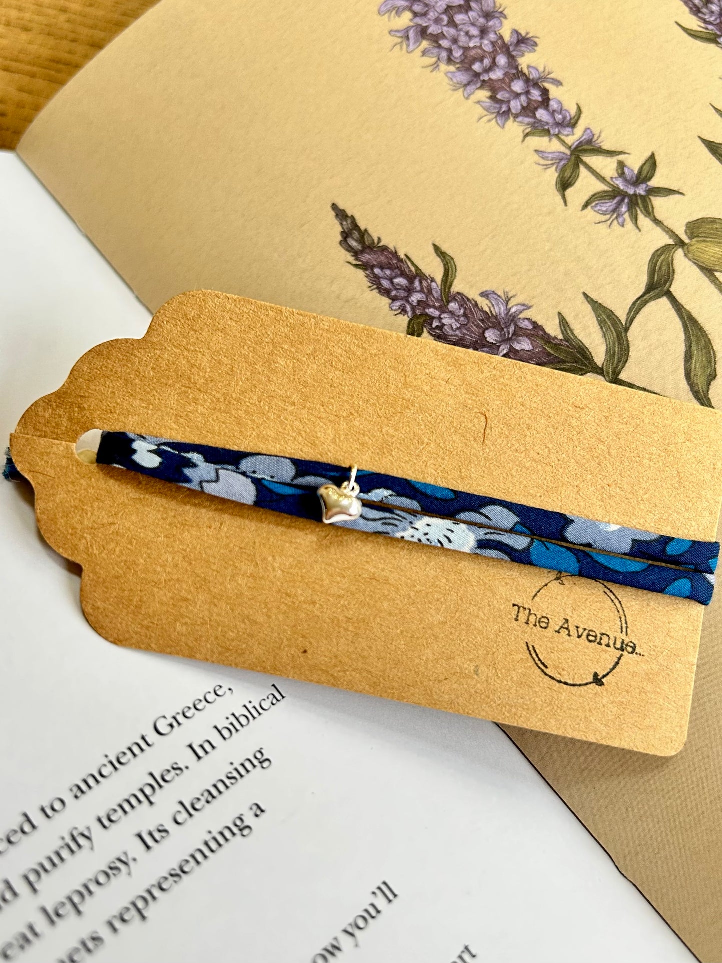 Fabric Bracelet Betsy Marine Liberty Solid Heart 💙