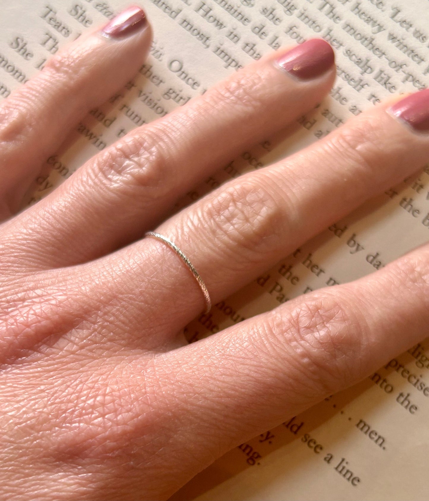 Sparkle ring (sterling silver) Ring size P