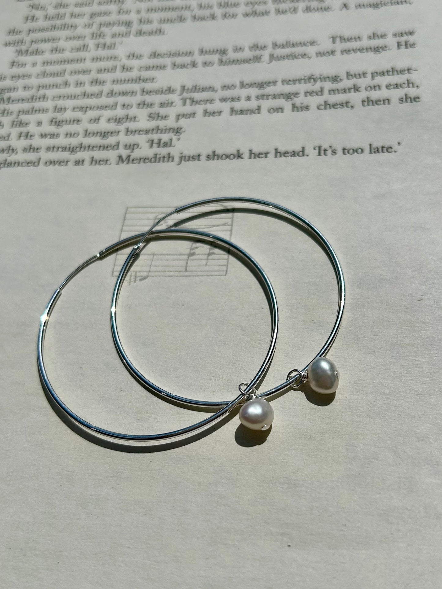 Freshwater Pearl big Hoops