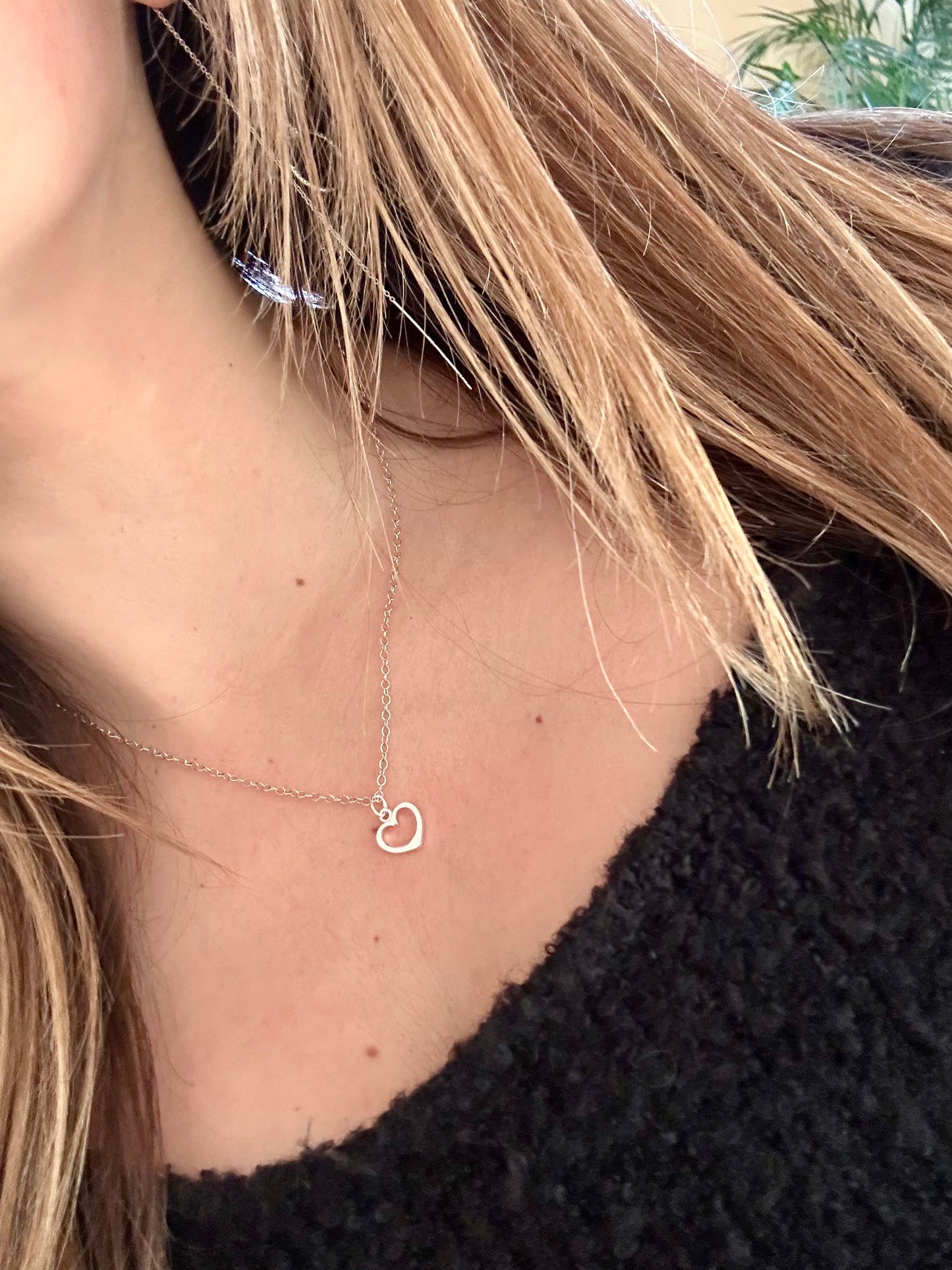 Heart necklace sterling silver