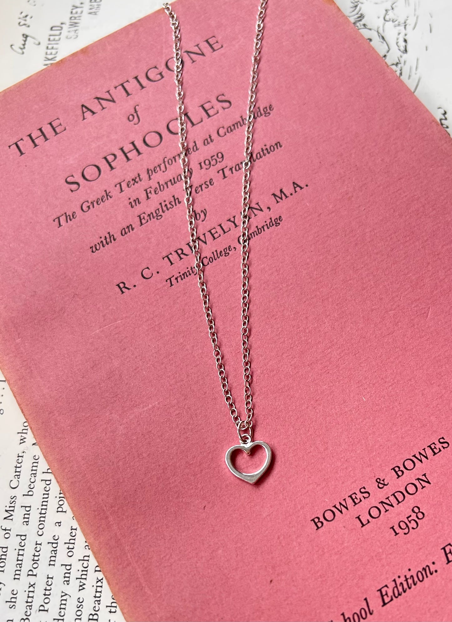 Heart necklace sterling silver