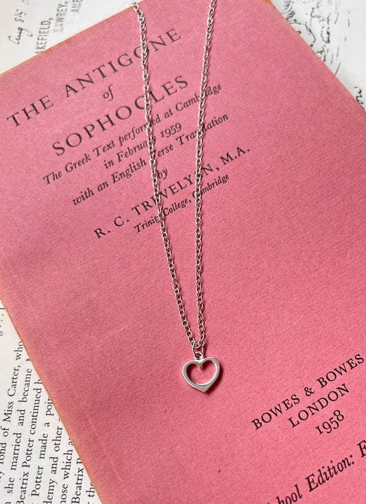 Heart necklace sterling silver