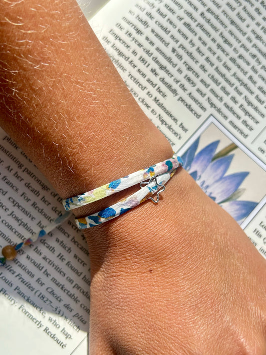 Fabric Bracelet Felda B Liberty – Open Star Charm