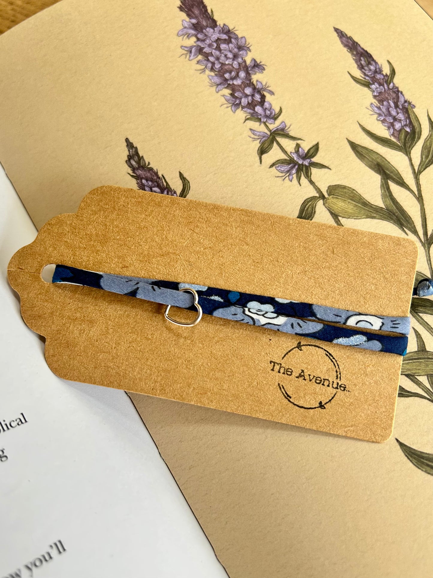 Fabric Bracelet Betsy Marine Liberty Open Heart 💙