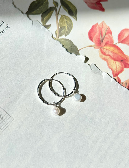 Freshwater pearl sleeper hoops