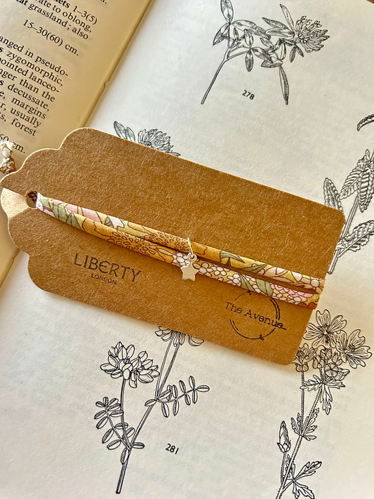 Fabric bracelet…Liberty of London (Ciara Sahara)(solid star)