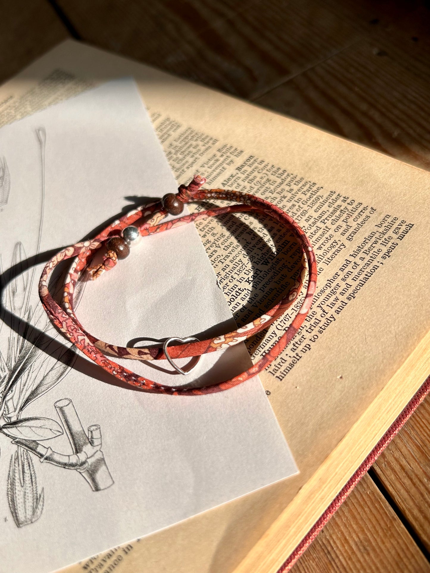 Fabric bracelet…Liberty of London (open heart) Ciara Autumn ✨