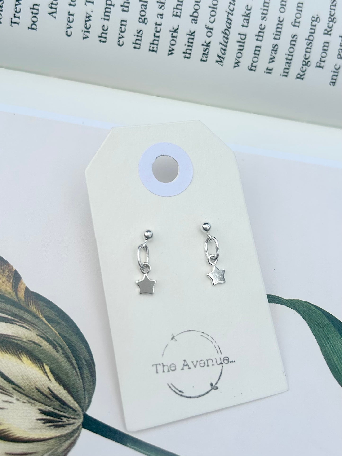 Star dangle stud earrings