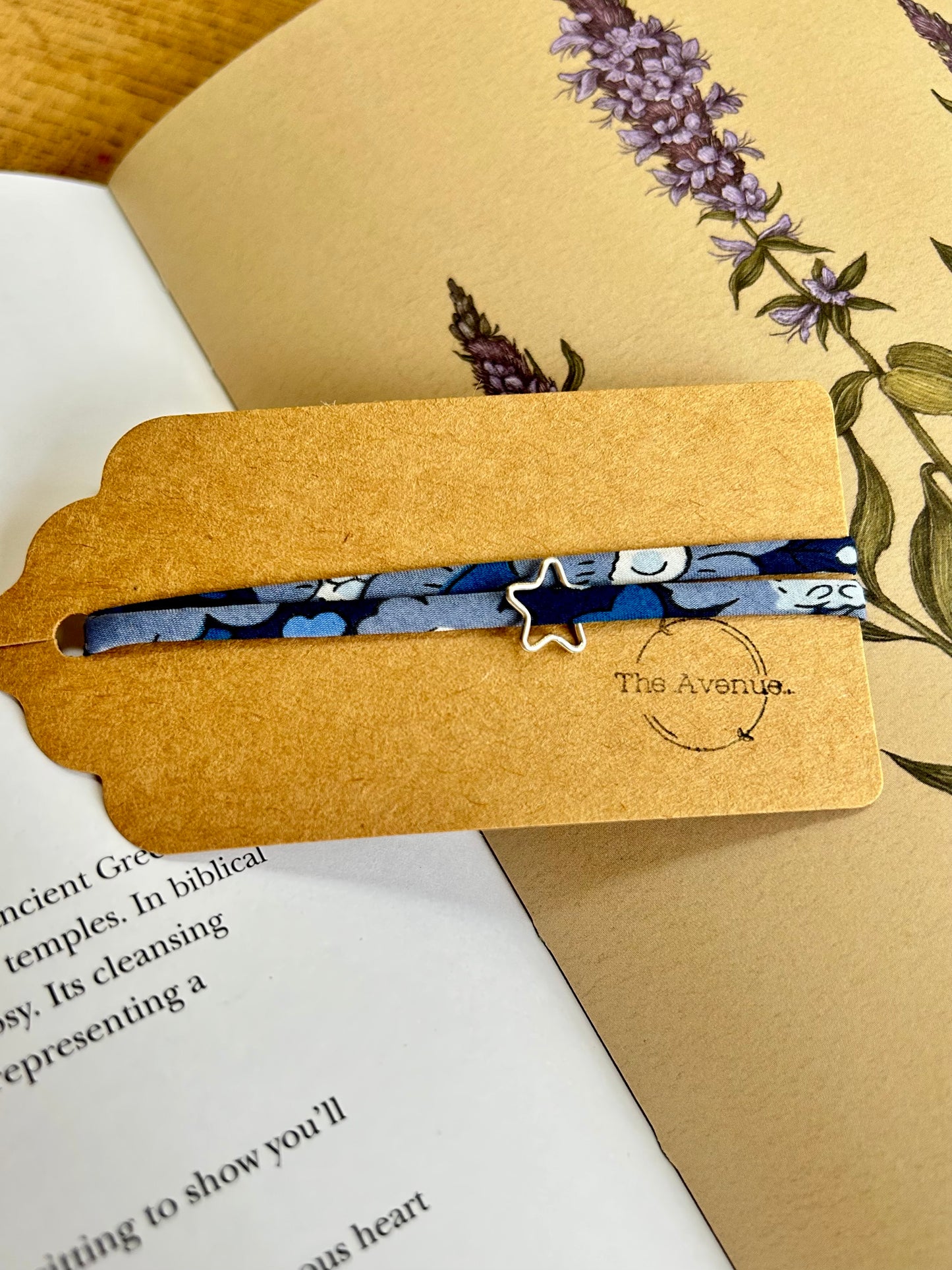 Fabric Bracelet Betsy Marine Liberty Open Star 💙