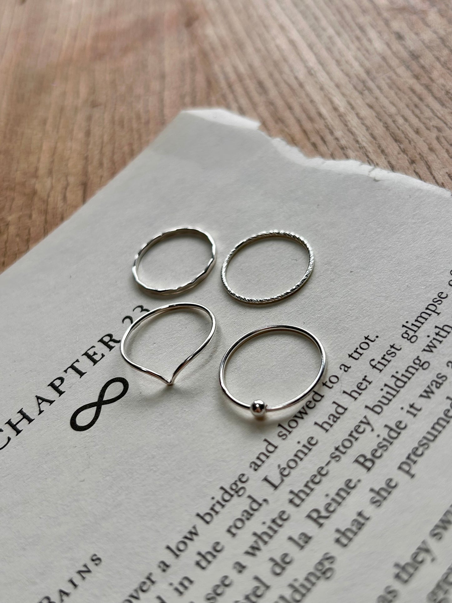 Wishbone ring (sterling silver) Ring size N