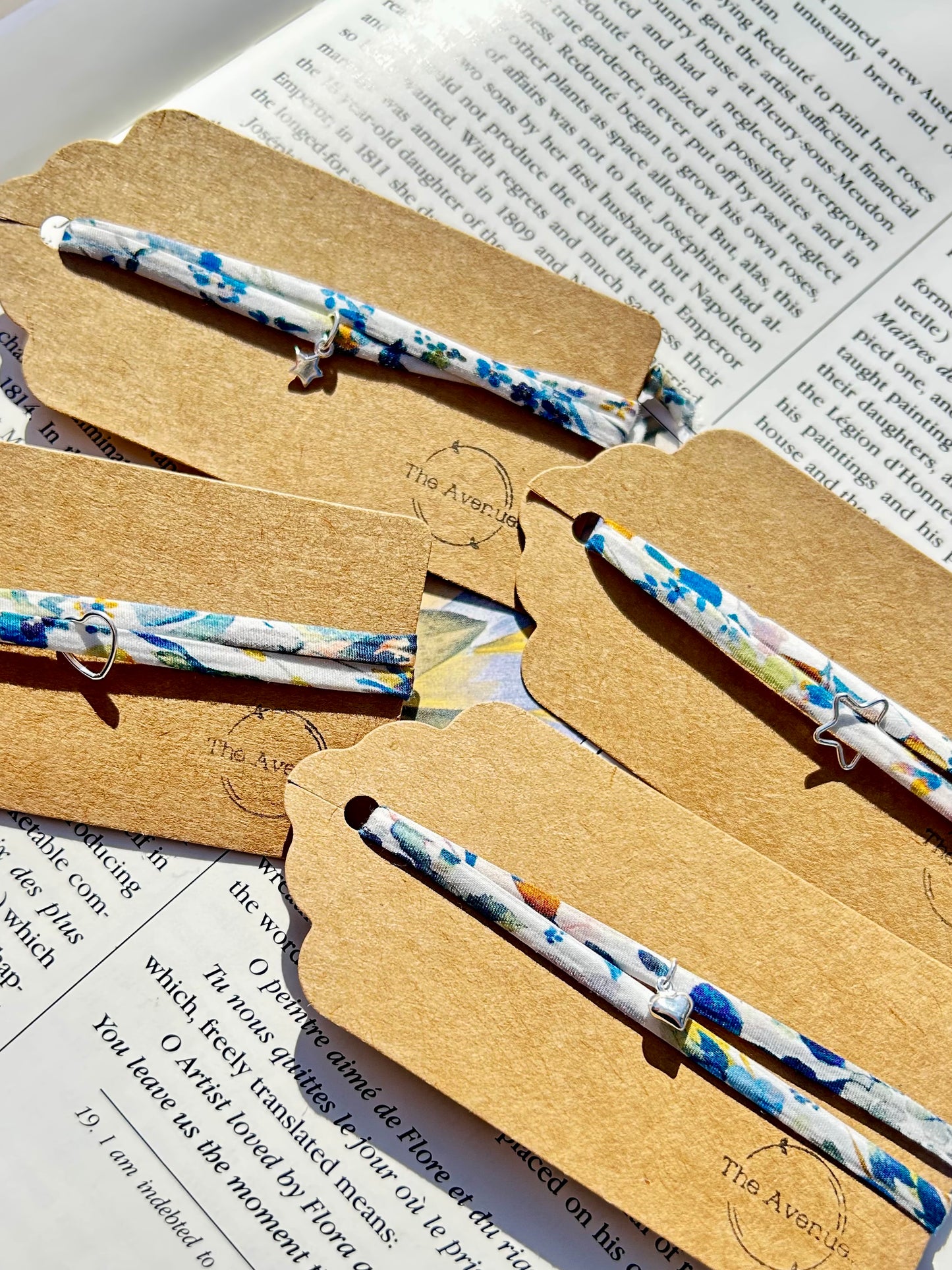 Fabric Bracelet Felda B Liberty – Solid Heart Charm