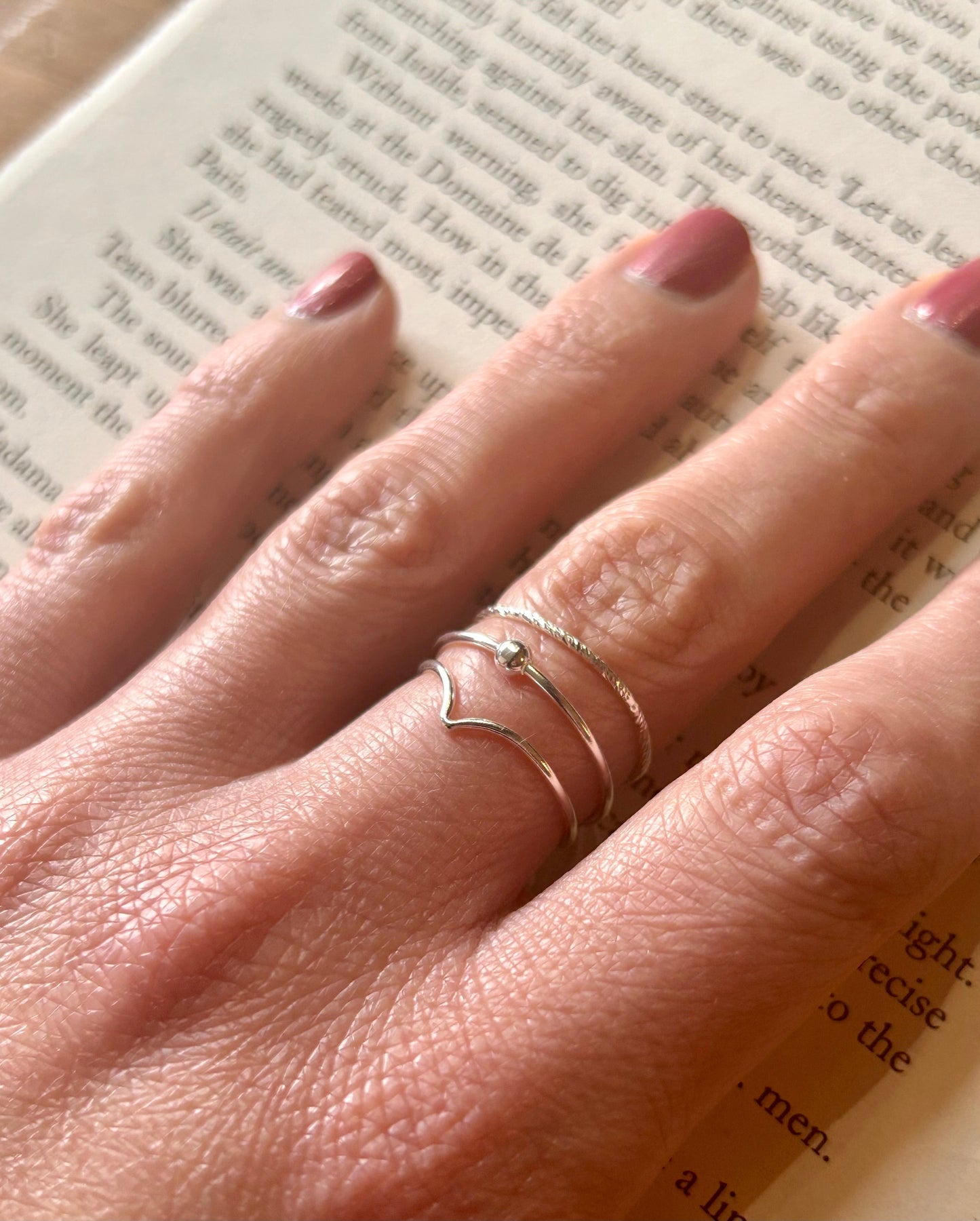 Sparkle ring (sterling silver) Ring size N