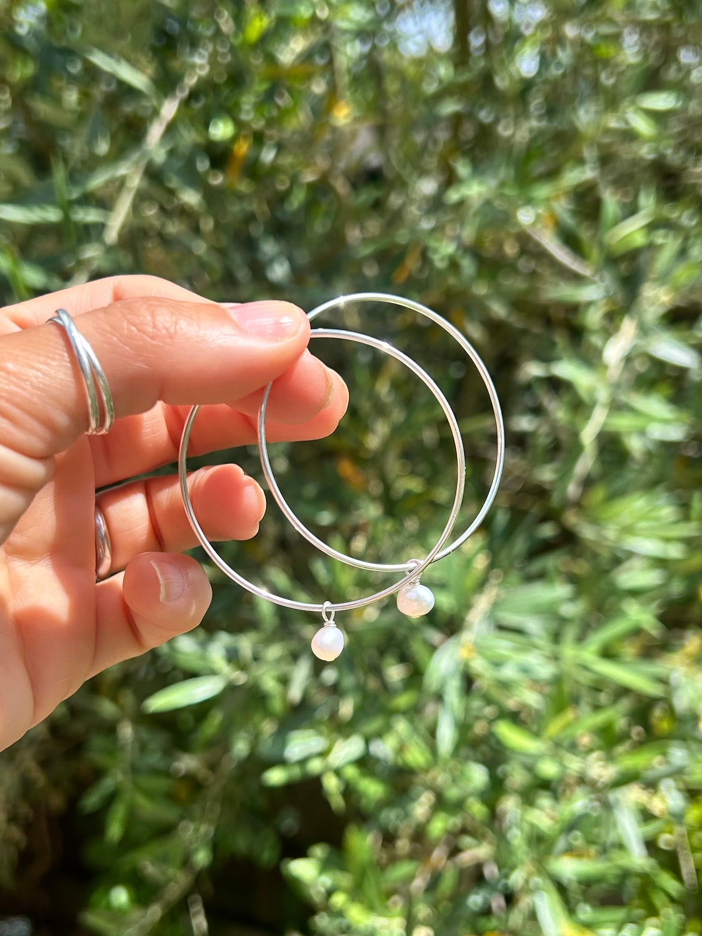 Freshwater Pearl big Hoops