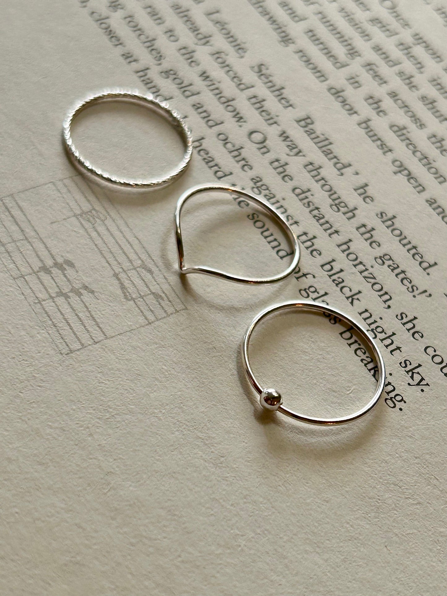 Sparkle ring (sterling silver) Ring size P