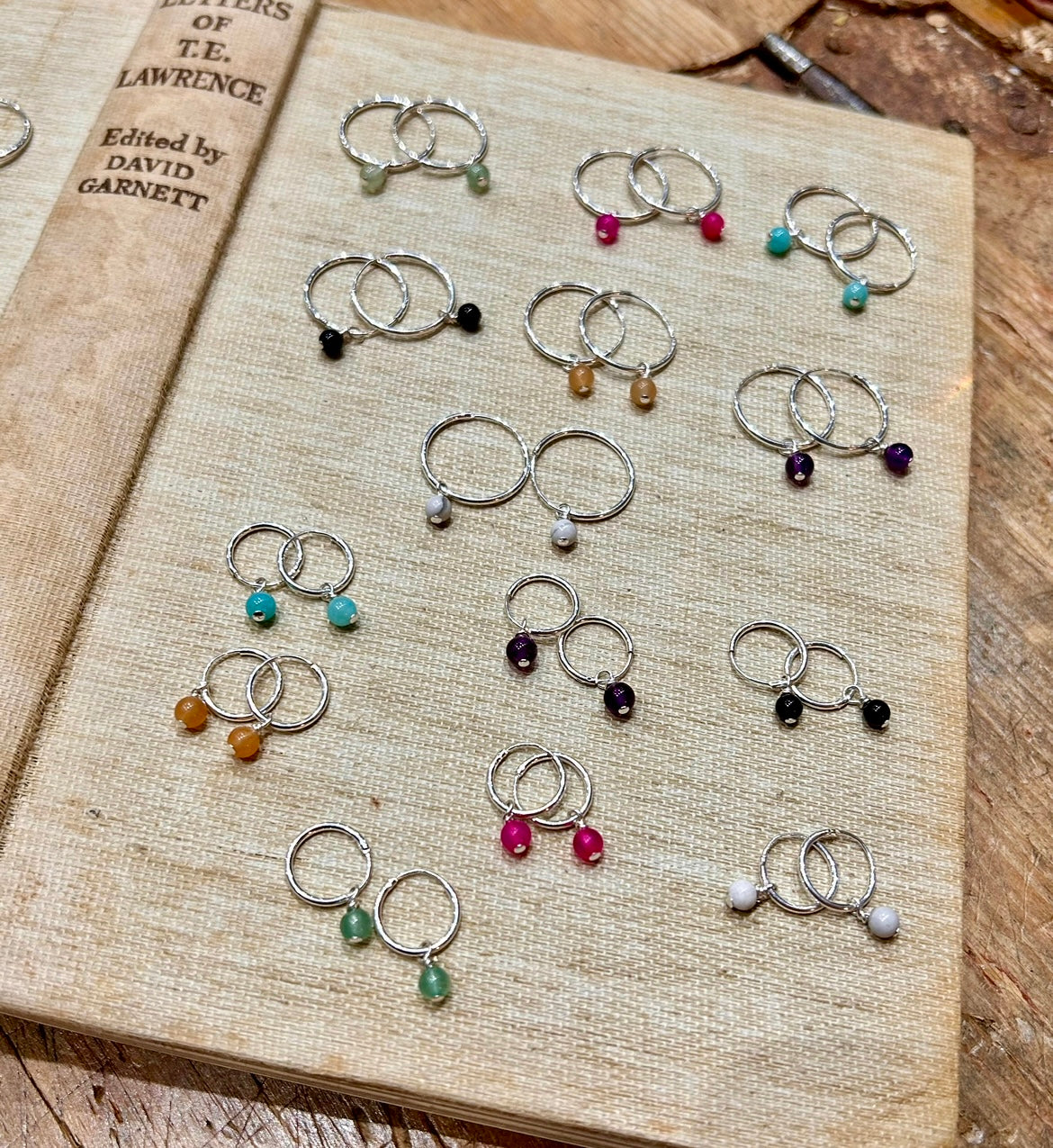 White howlite sleeper hoops