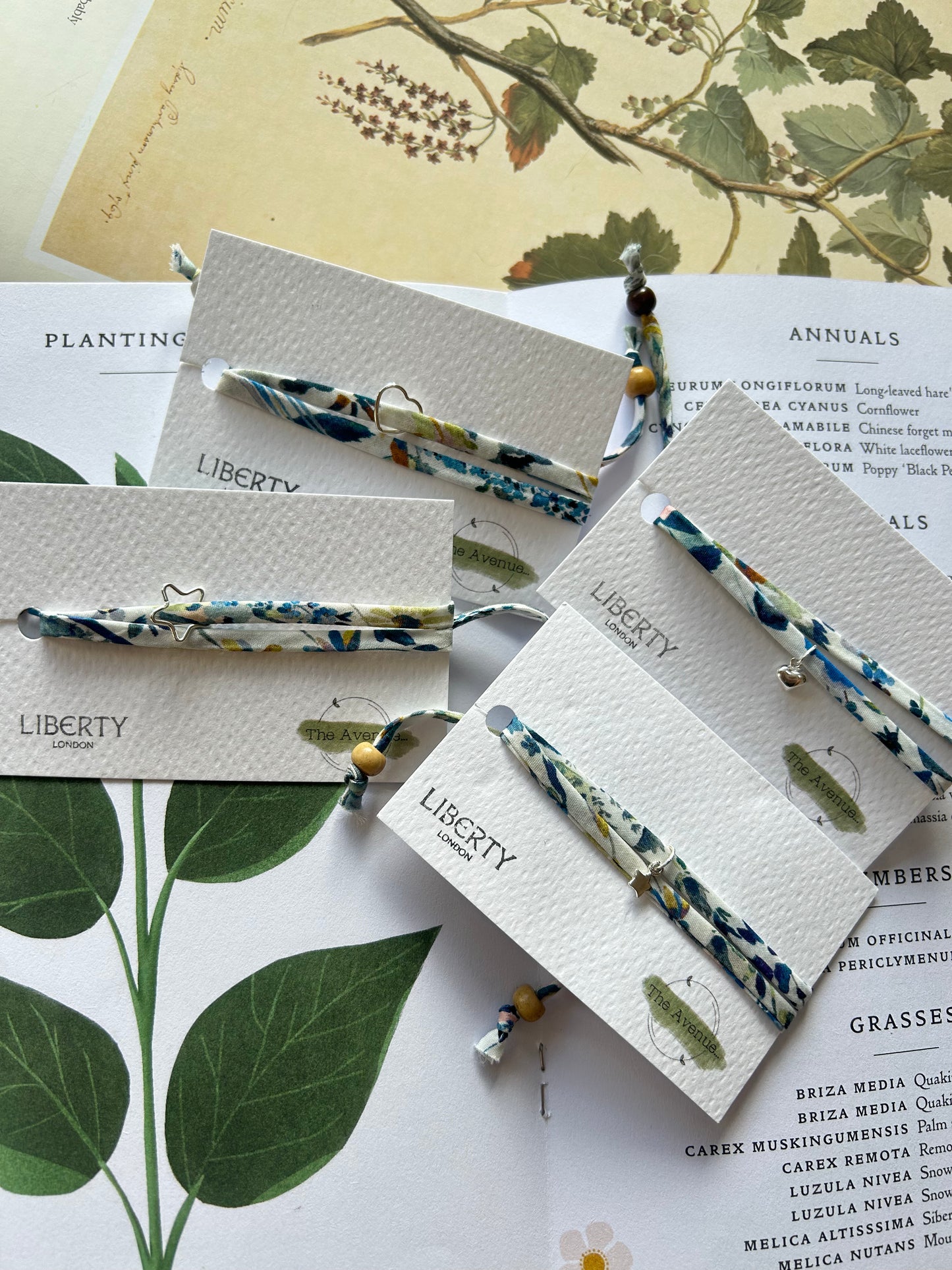 Fabric Bracelet Felda Blue Liberty – Solid Star Charm